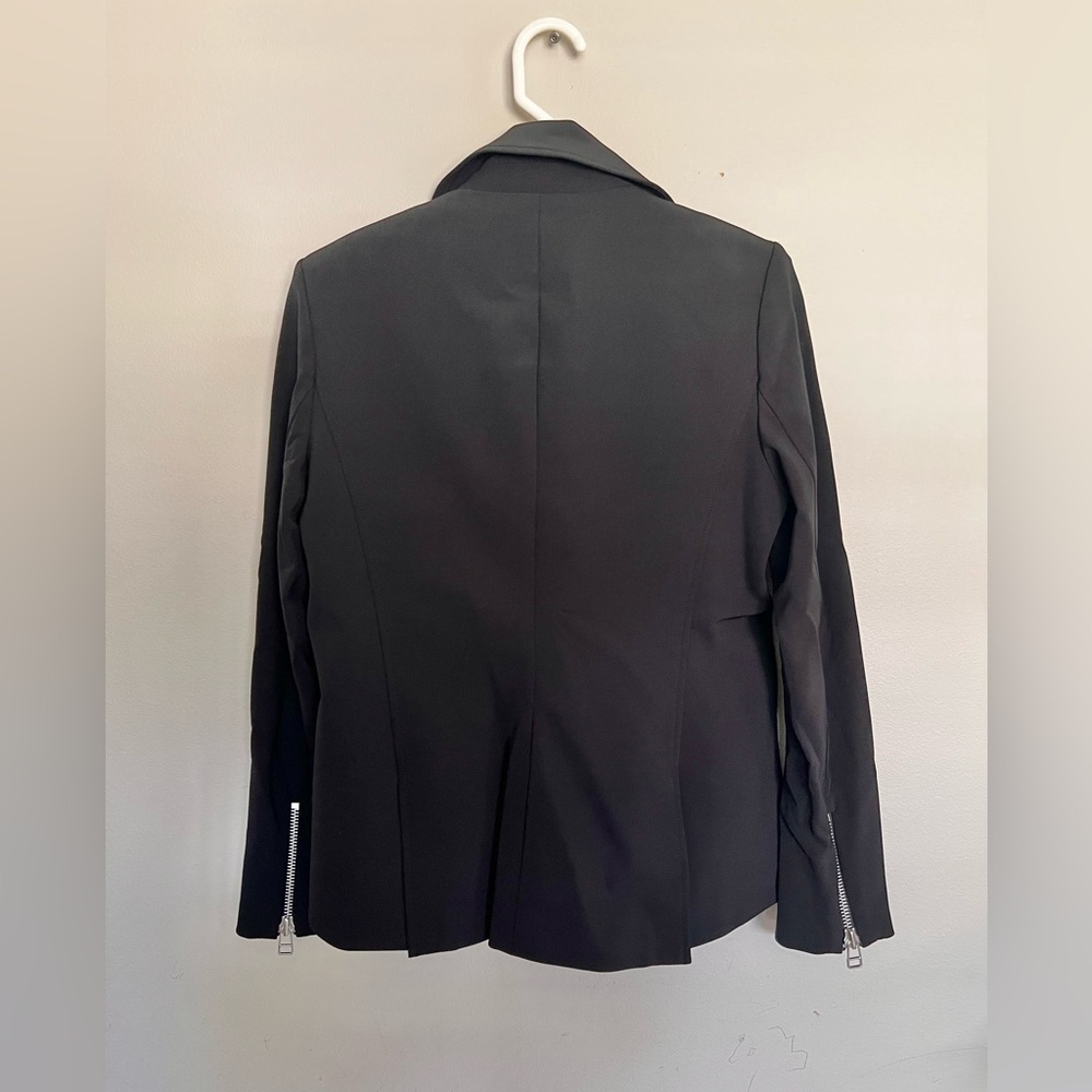 NWOT Veronica Beard Scuba Hadley Jacket Coat Black Size 10/ Large Moto - Picture 10 of 12
